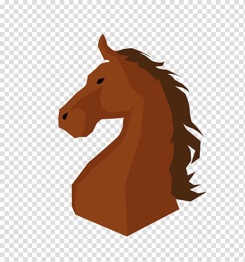 Mustang Pony Mane Stallion, brown horse head transparent background PNG clipart