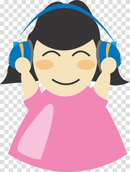 Headphones Girl , Of Head Phones transparent background PNG clipart