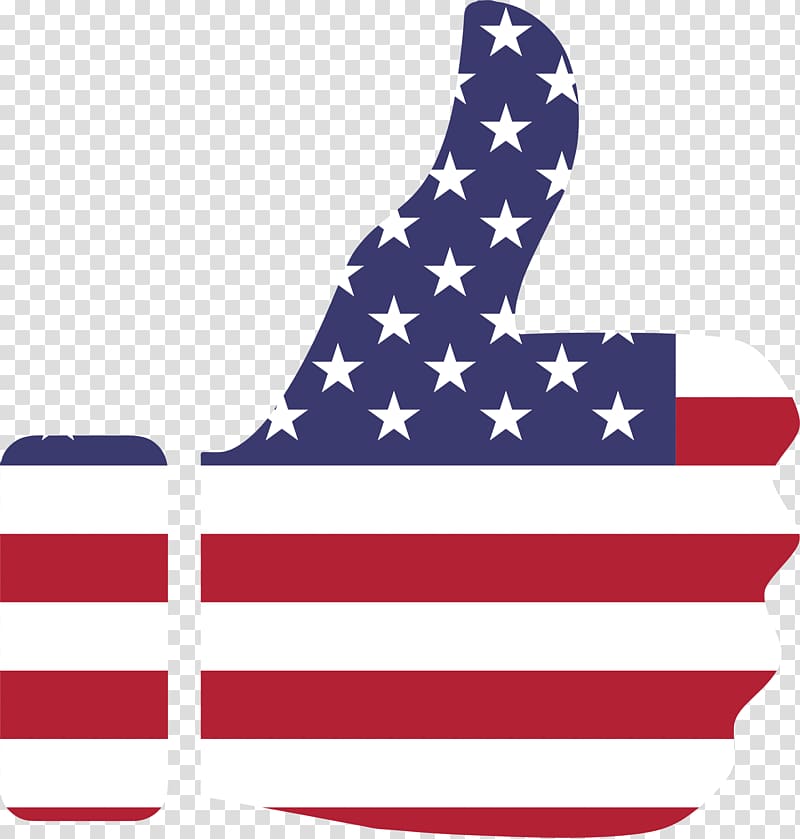 USA flag graphic thumbs up illustration, Thumb Up American Flag transparent background PNG clipart