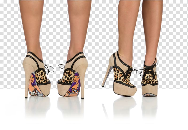 Ankle Leopard Brown Sandal High-heeled shoe, leopard transparent background PNG clipart