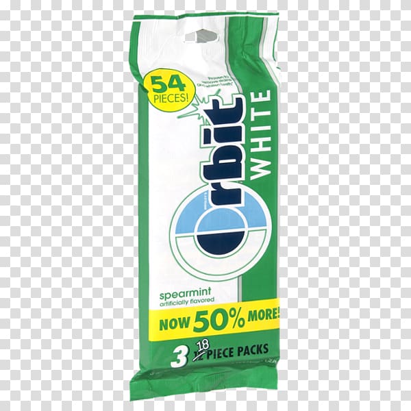 Chewing gum Mentha spicata Orbit Peppermint Sugar substitute, chewing gum transparent background PNG clipart