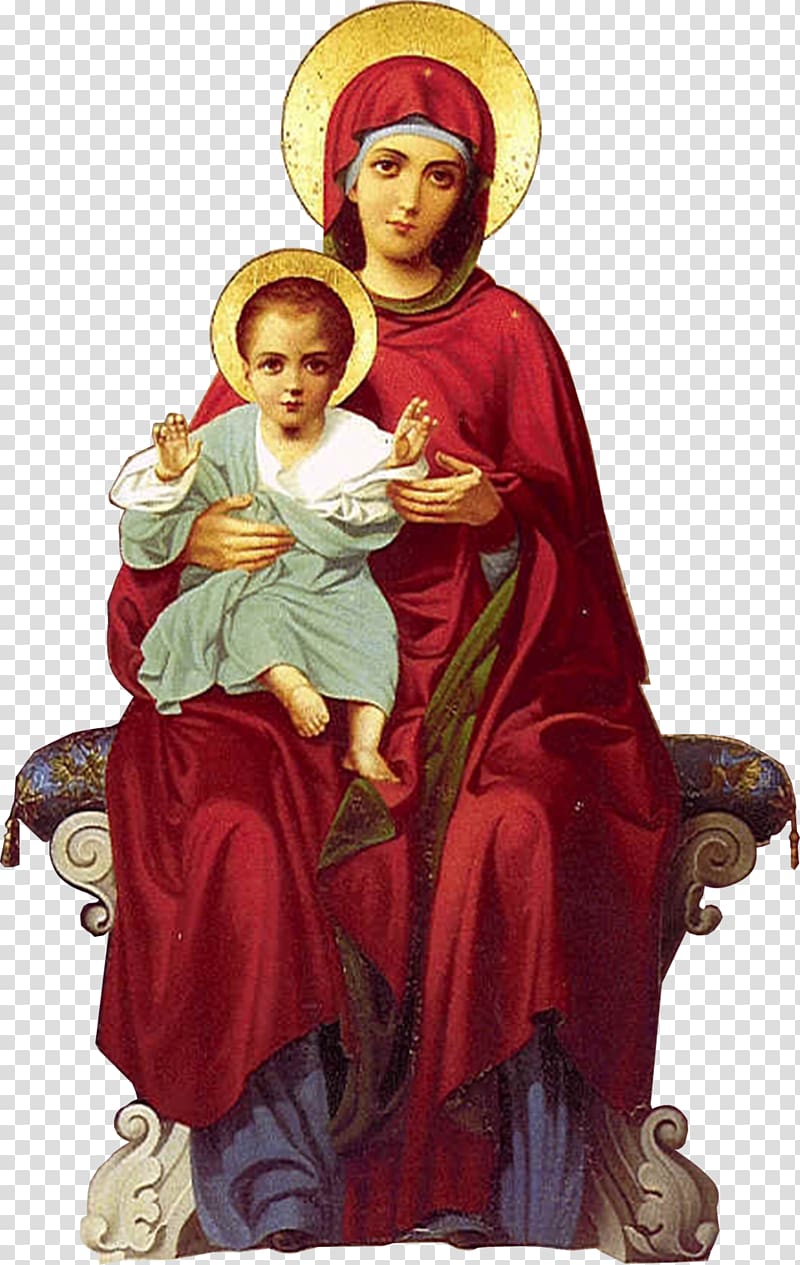 Jesus Theotokos Religion Icon, virgen del carmen transparent background PNG clipart