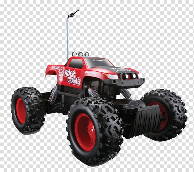 Radio-controlled car Rock crawling Maisto Radio control, Red toy car pattern transparent background PNG clipart