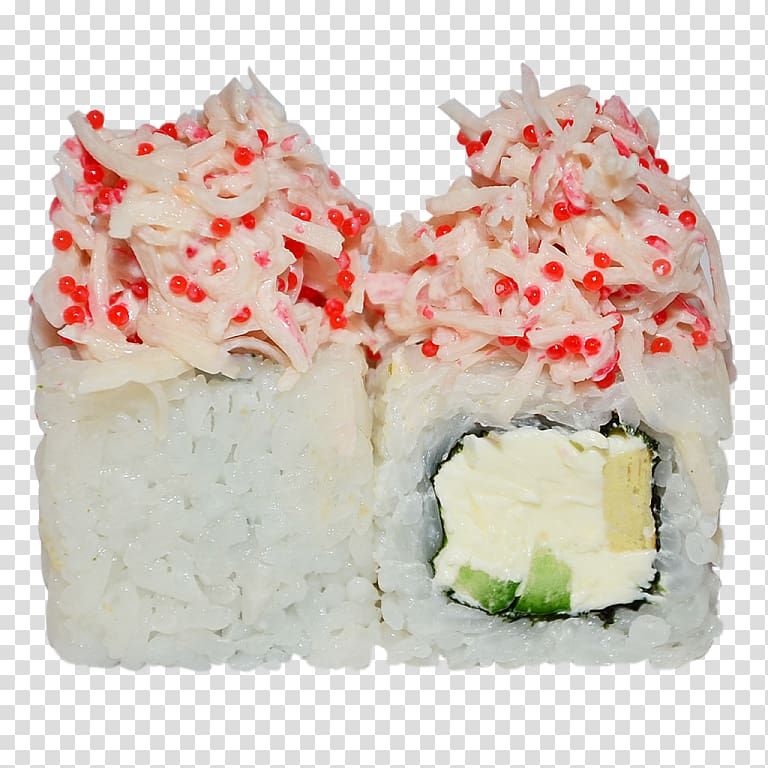California roll Sushi Tobiko Japanese Cuisine Crab stick, sushi transparent background PNG clipart