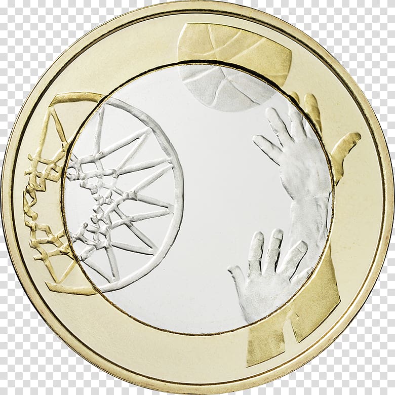 Finland Euro coins 5 euro note Basketball, euro transparent background PNG clipart