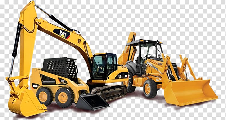 Caterpillar Inc. Earthworks Architectural engineering Heavy Machinery Backhoe loader, building transparent background PNG clipart