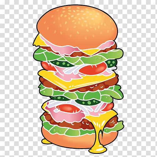 Cheeseburger Fast food Ham salad Big N' Tasty Sandwich, ham transparent background PNG clipart