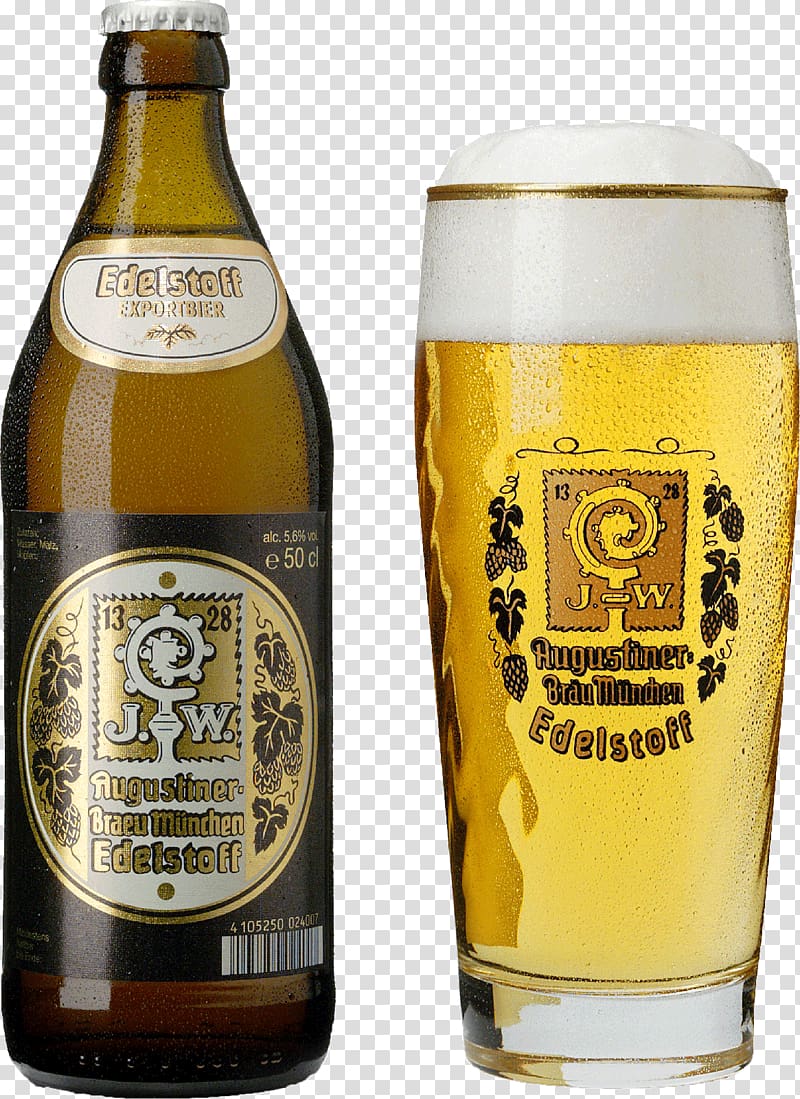 Augustiner-Bräu Beer Helles Dortmunder Export Augustiner Edelstoff, beer transparent background PNG clipart