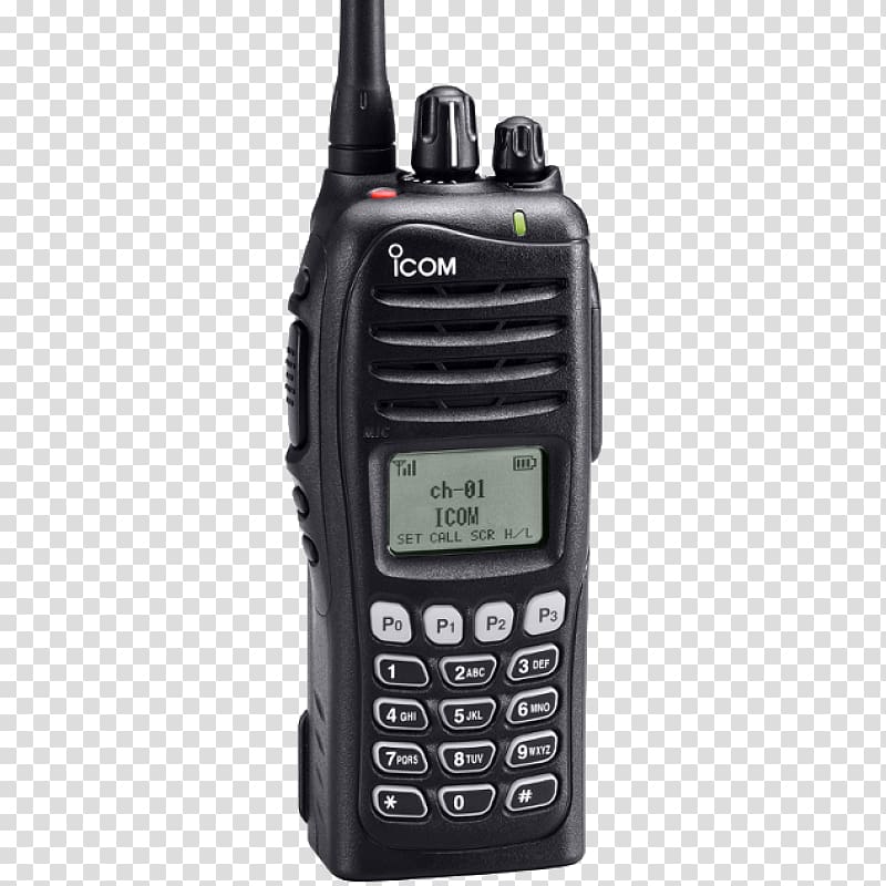 Two-way radio Icom Incorporated Trunked radio system Very high frequency, radio transparent background PNG clipart