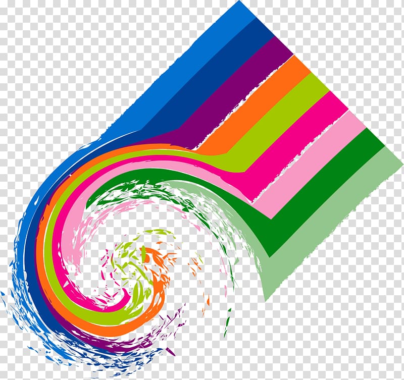 Graphic design Creativity, Rainbow lines vortex transparent background PNG clipart