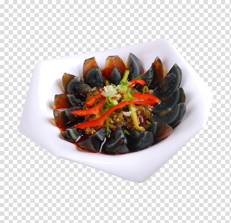 Century egg Eating Food Pickling, A plate of preserved egg transparent background PNG clipart
