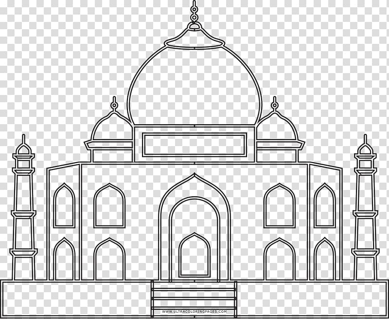 Taj Mahal Yamuna Coloring book Drawing Mausoleum, taj mahal transparent background PNG clipart
