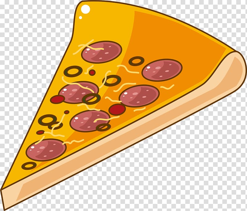 Pizza Yellow Red , Yellow delicious pizza transparent background PNG clipart