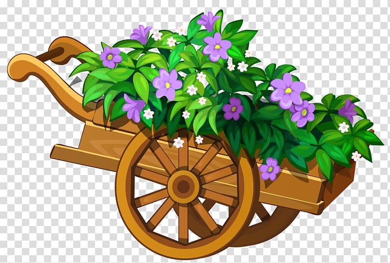 Wheelbarrow Flower garden Flower garden , barn transparent background PNG clipart