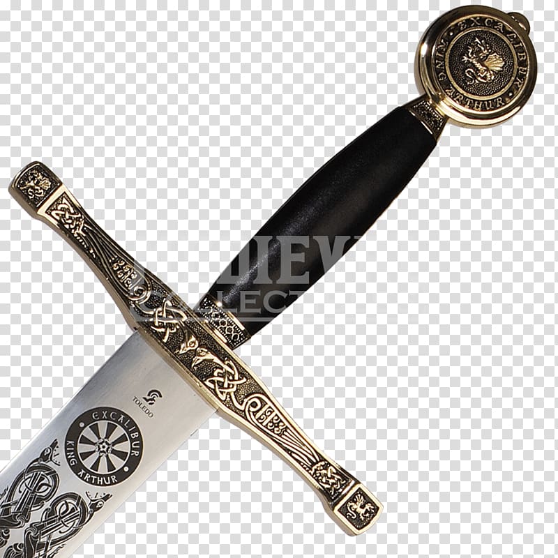 Lady of The Lake Excalibur Hilt Knightly sword, sword transparent background PNG clipart