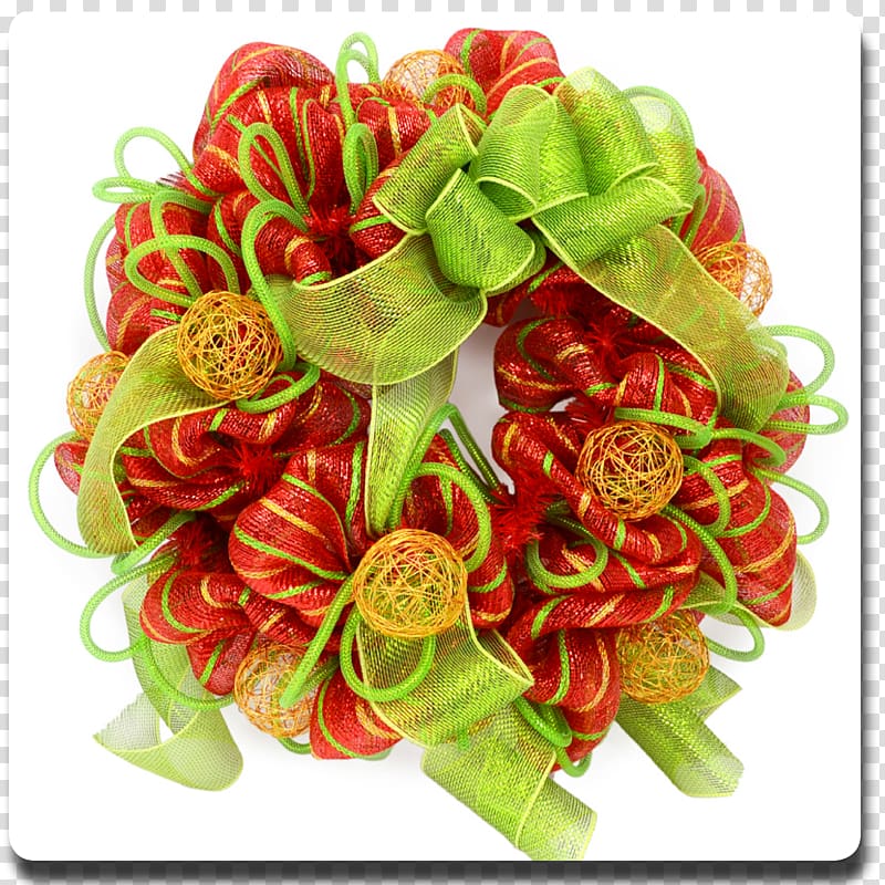 Wreath Candy cane Cut flowers Christmas, creative christmas wreath transparent background PNG clipart