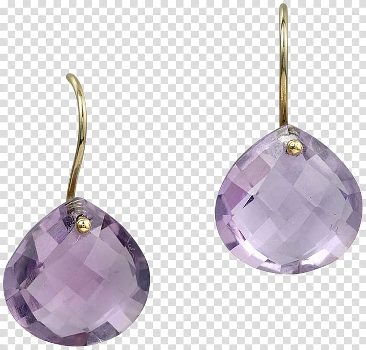 Amethyst Earring Jewellery Briolette Gemstone, Jewellery transparent background PNG clipart
