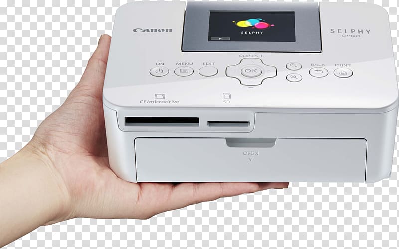 Canon SELPHY CP1000 Dye-sublimation printer Printing, printer transparent background PNG clipart