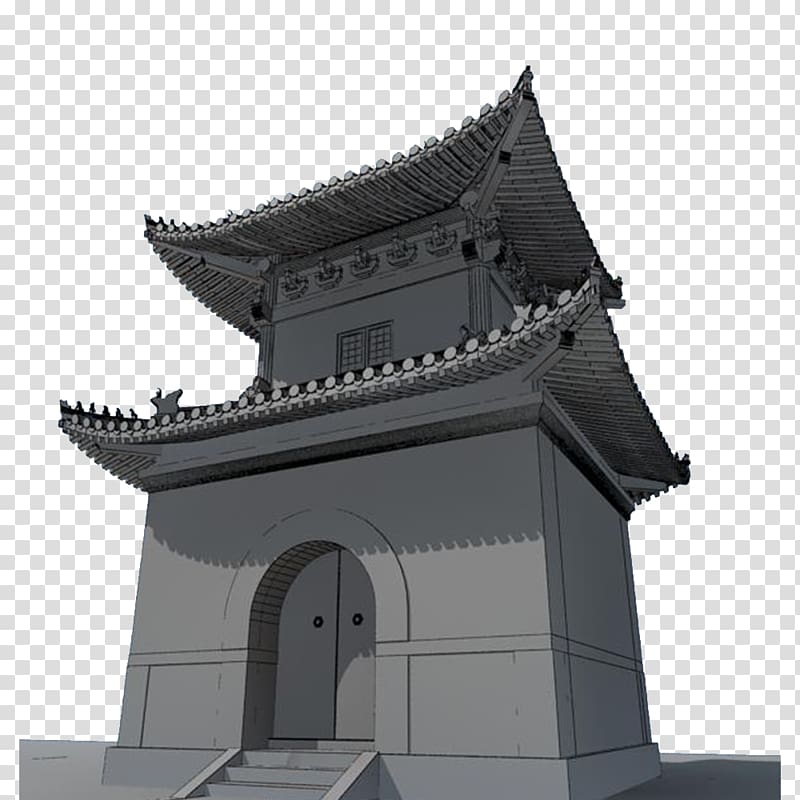Facade Architecture Building, A stately ancient city gate transparent background PNG clipart