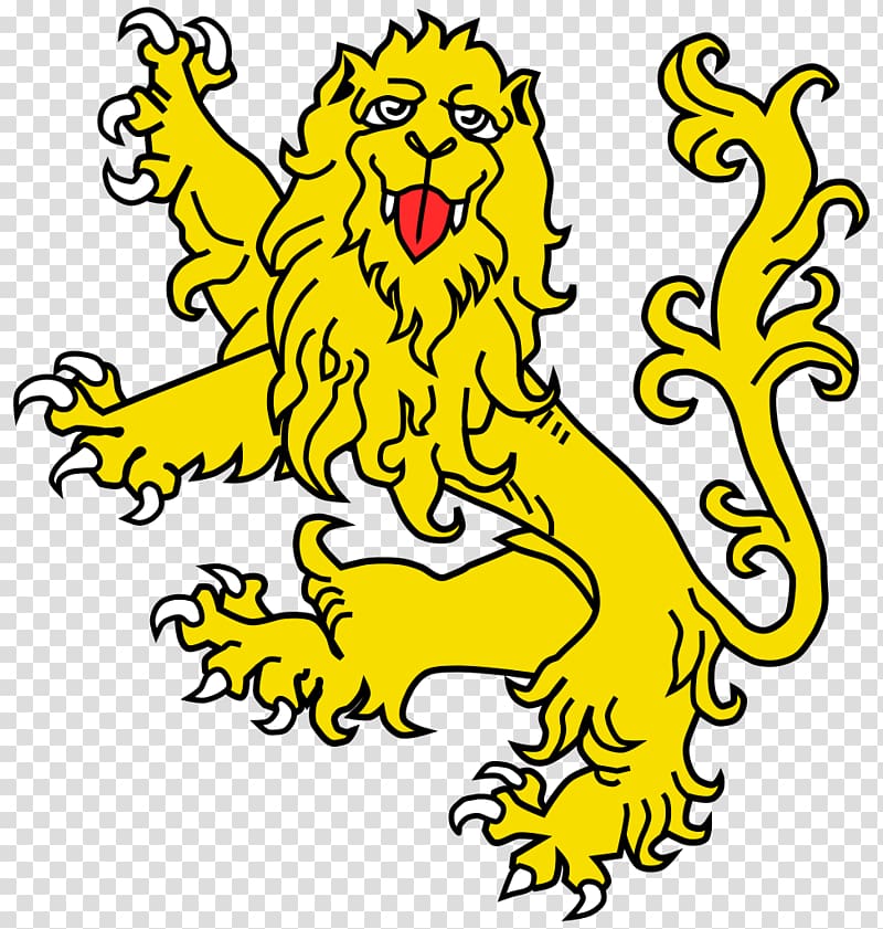 Lion Leopard Attitude Royal Banner of Scotland Crest, english transparent background PNG clipart