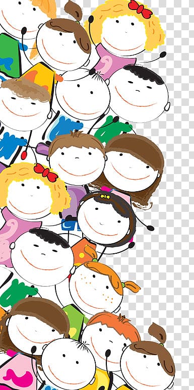 Cartoon kids transparent background PNG clipart