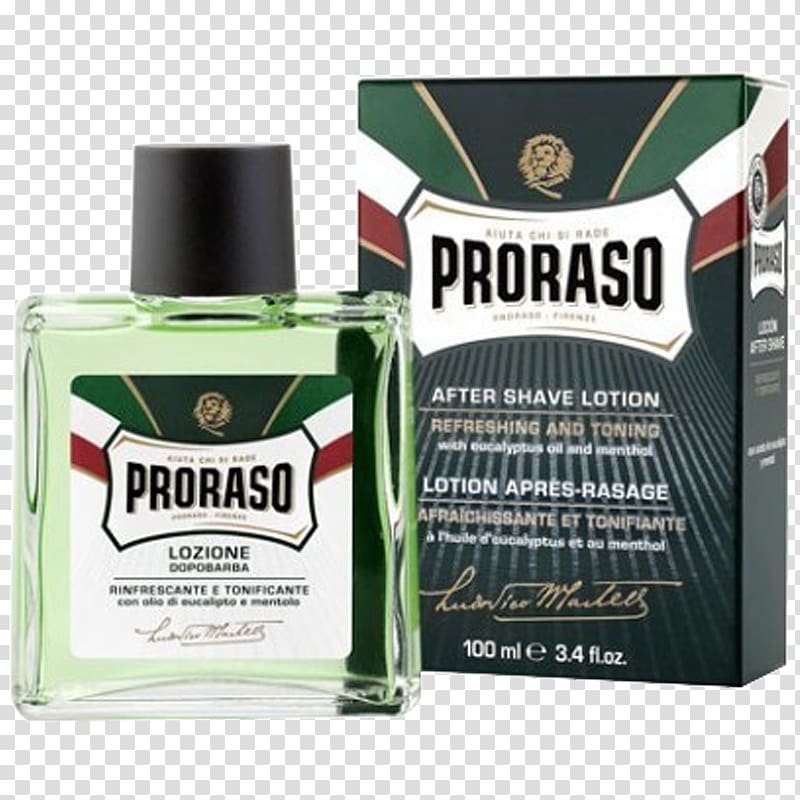 Lotion Lip balm Proraso Aftershave Shaving, Green Eucalyptus transparent background PNG clipart