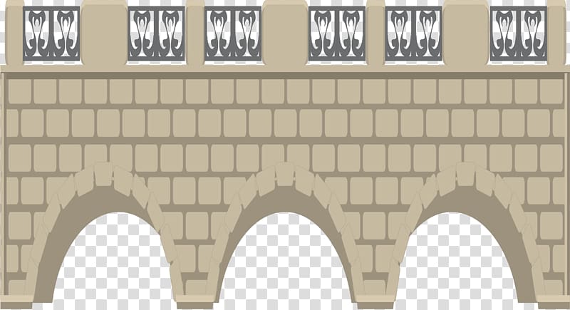 Arch Cartoon Bridge Pattern, Free to pull the material bridge transparent background PNG clipart