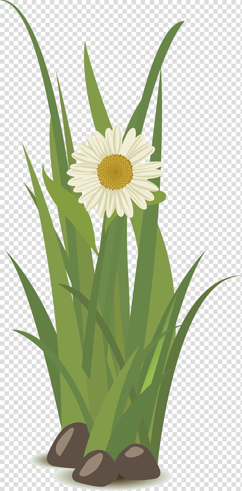 Yellow Floral design, Green grass transparent background PNG clipart