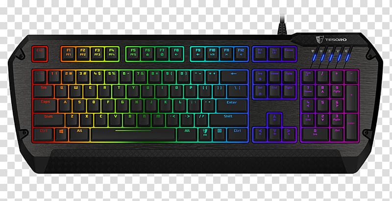 Computer keyboard Tesoro Colada Saint G3NL Metallic Mechanical Gaming Keyboard Tesoro Lobera Spectrum CHERRY G80-3930L MX 6.0 Gaming keypad, others transparent background PNG clipart