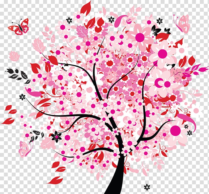 pink and white tree painting, Tree Computer Icons , love tree transparent background PNG clipart