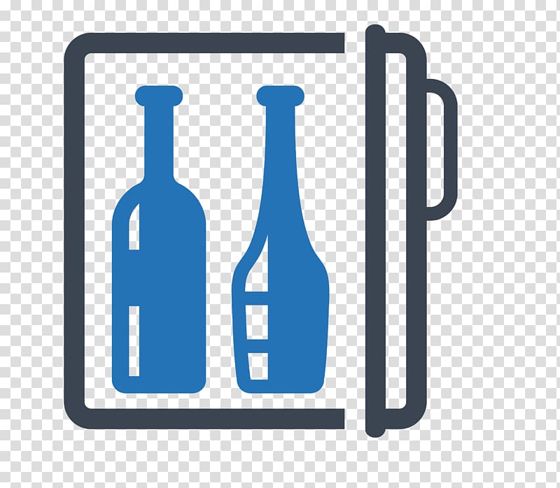 Minibar Room Hotel Icon, Blue flat simple refrigerator icon transparent background PNG clipart