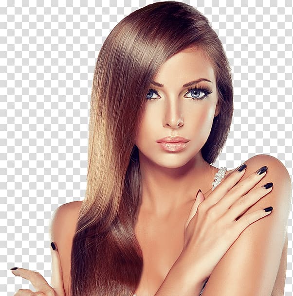 brown-haired woman, Comb Cosmetics Model Beauty Parlour Hair, beauty model transparent background PNG clipart