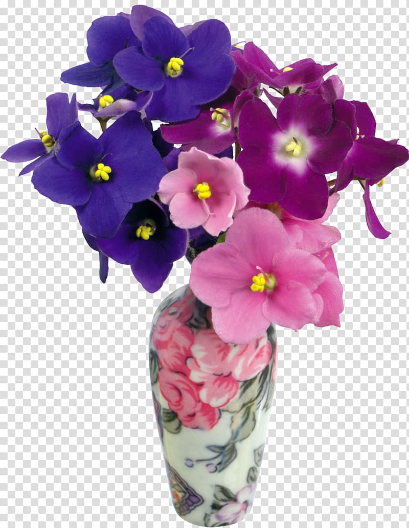 Flower Violet Leaf Pink Vase, flower vase transparent background PNG clipart