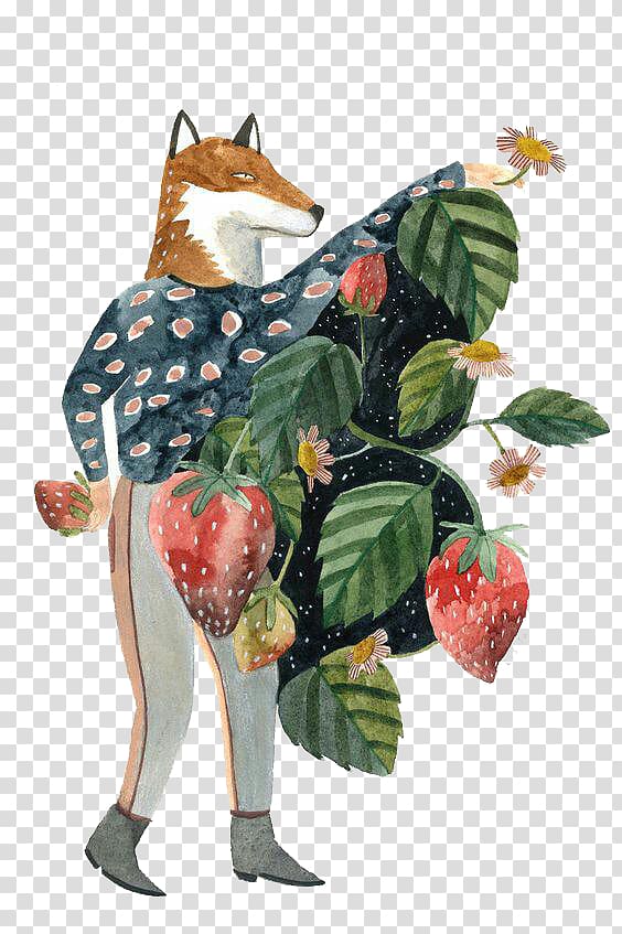 Strawberry Aedmaasikas Illustration, Strawberry fox species transparent background PNG clipart