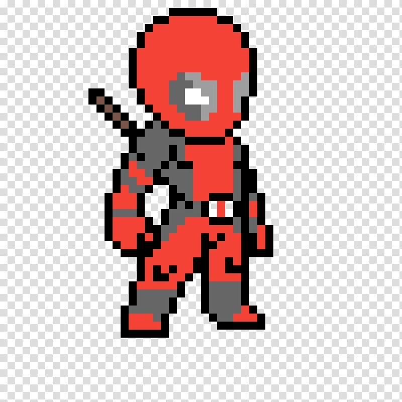 Deadpool Spider-Man Pixel art Drawing, deadpool transparent background PNG clipart