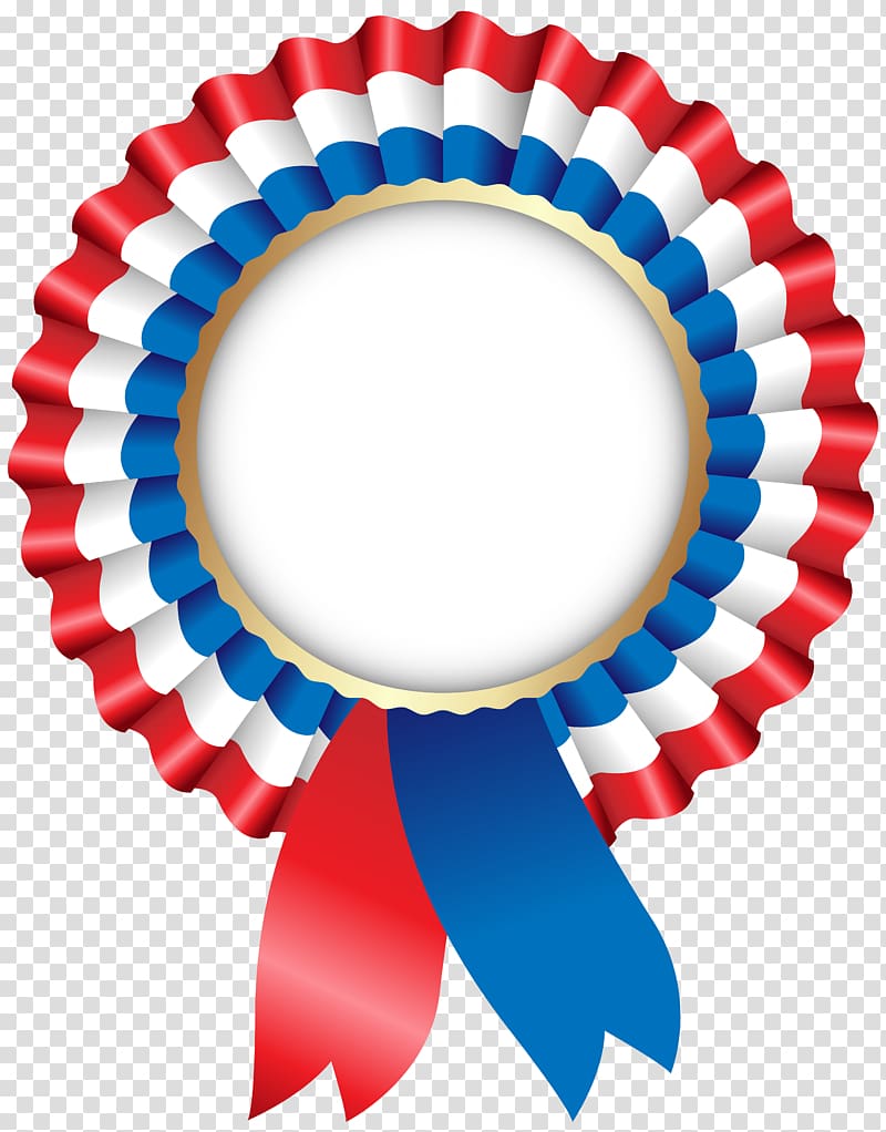 red, white, and blue medal wall decor, Rosette , Rosette transparent background PNG clipart