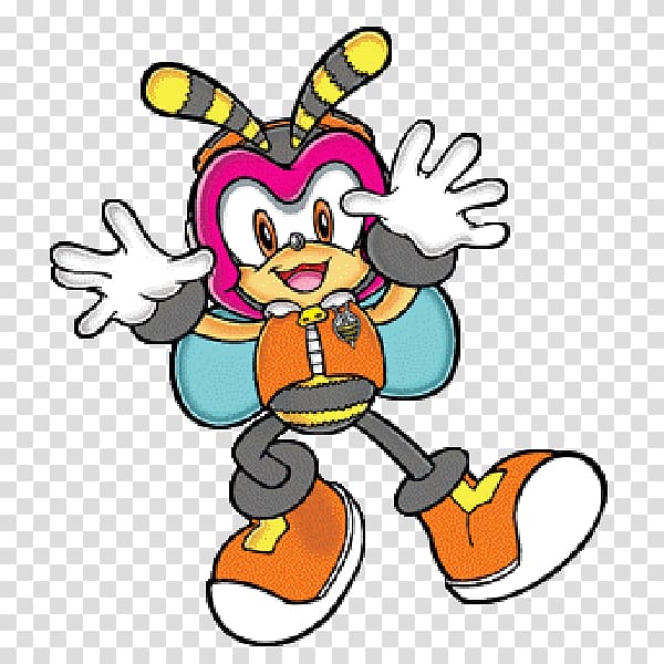 Charmy Bee Espio the Chameleon the Crocodile Sonic the Hedgehog Doctor Eggman, mother bee transparent background PNG clipart