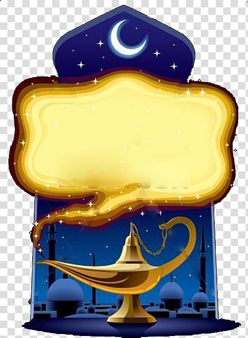 gold lamp illustration, Wishing Moon Aladdin Genie Illustration, Aladdin lamp background bubbles transparent background PNG clipart