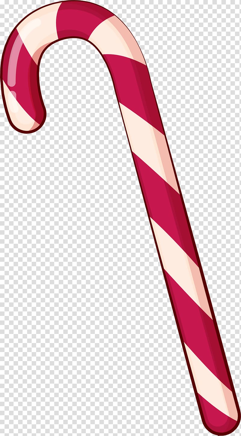 Stick candy Candy cane, Little fresh red candy transparent background PNG clipart