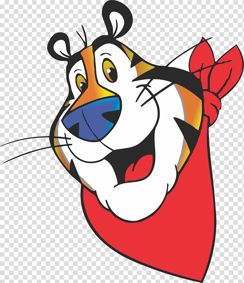 tiger illustration, Frosted Flakes Tony the Tiger Breakfast cereal Kellogg\'s, TIGER transparent background PNG clipart