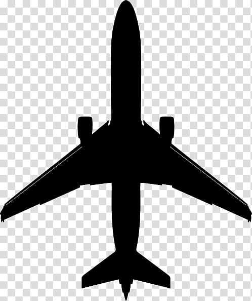 Airplane Boeing 737 MAX Silhouette, Airplane Silhouette transparent background PNG clipart