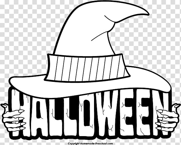 Halloween White Black , Happy Halloween transparent background PNG clipart