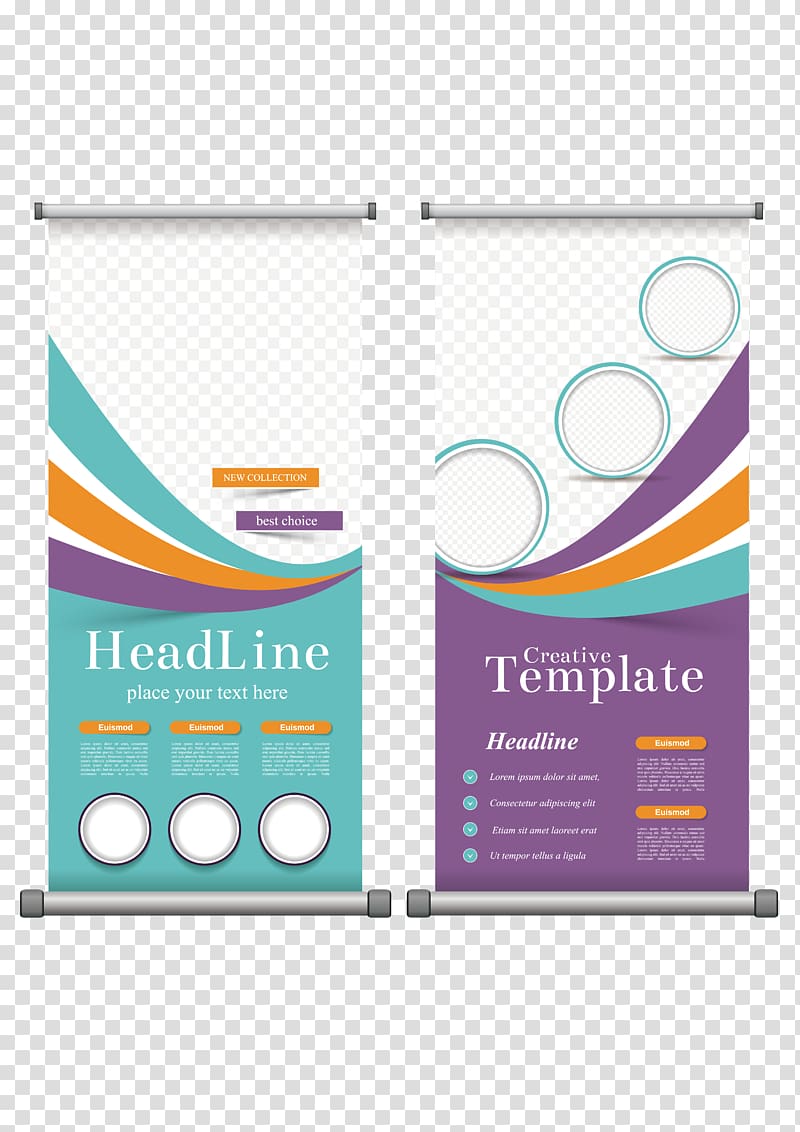 two Headline and Template posters, Brand Graphic design, Chin transparent background PNG clipart
