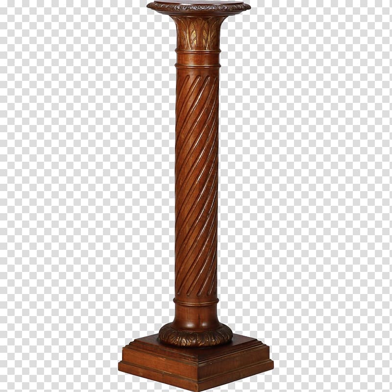 Table Column Pedestal Handicraft Wood carving, column transparent background PNG clipart