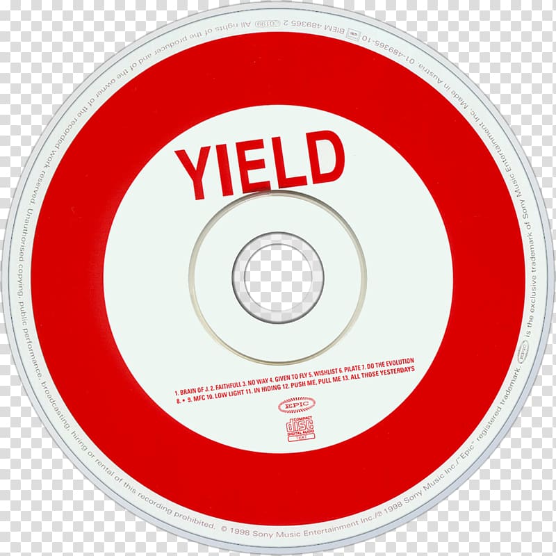 Compact disc Yield Pearl Jam Music , Pearl Jam transparent background PNG clipart