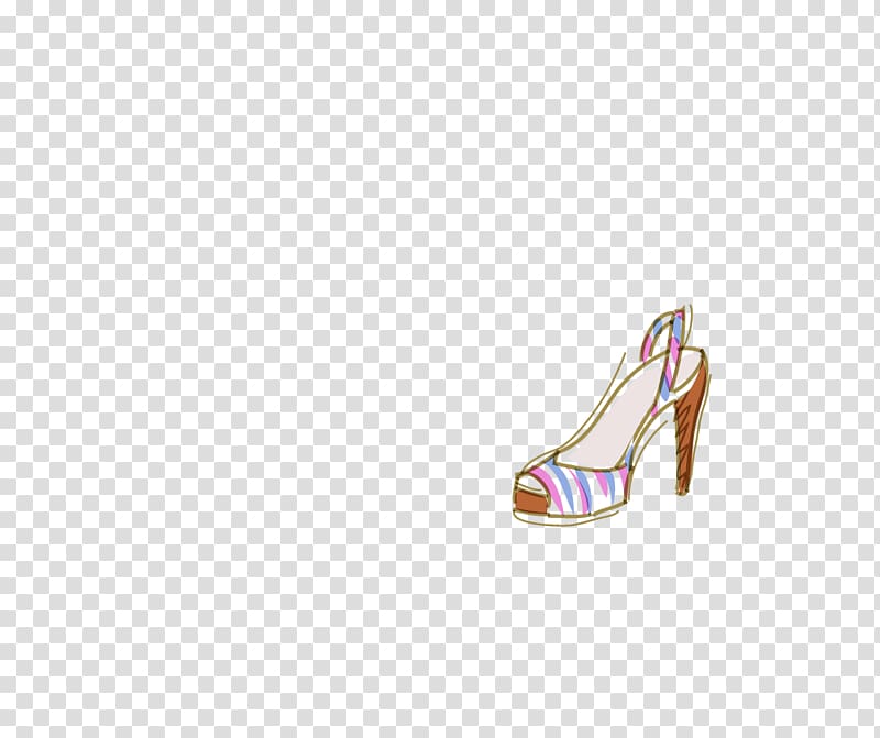 High-heeled footwear Shoe Sandal LG Prada 3.0, Hand-painted heels transparent background PNG clipart