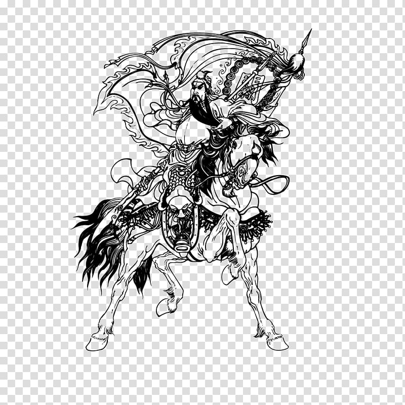 Diaochan China Tattoo Three Kingdoms Flash, Ancient battlefield characters transparent background PNG clipart