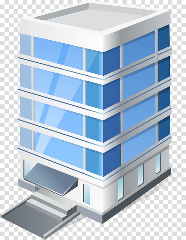 blue and white building illustration, Building Office , company transparent background PNG clipart