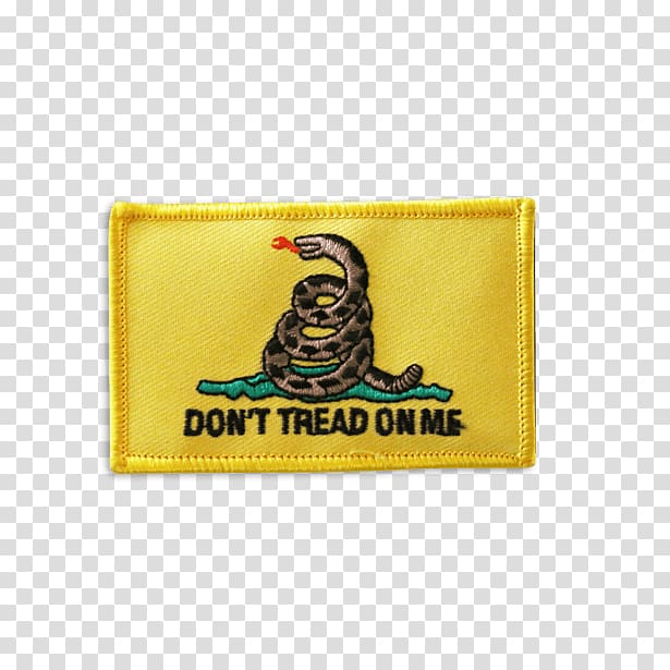 Gadsden flag Flag of the United States Embroidered patch, Eastern Diamondback Rattlesnake transparent background PNG clipart