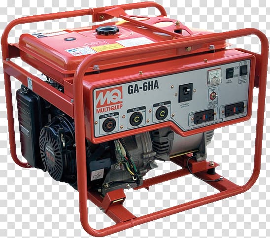 Electric generator Engine-generator Multiquip GA6HB Honda Multiquip GA6HR, generator transparent background PNG clipart